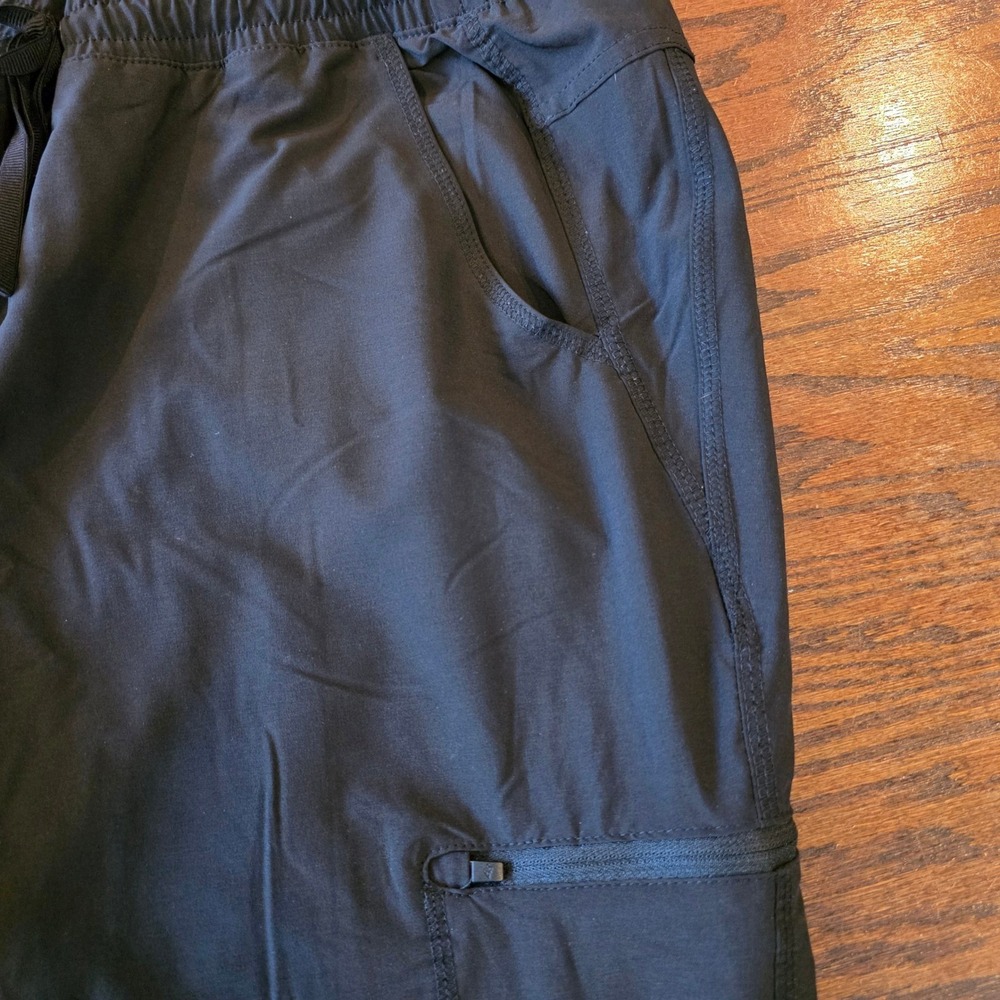 Eddie Bauer Womens 14 Fleece Lined Joggers Black Plaid Insulated Cargo Pants - Picture 7 of 11